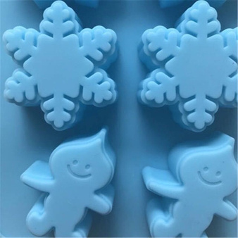 Foremka silikonowa do mydła wosku CHRISTMAS płatki śniegu 8 szt. GH-FS215 świąteczna