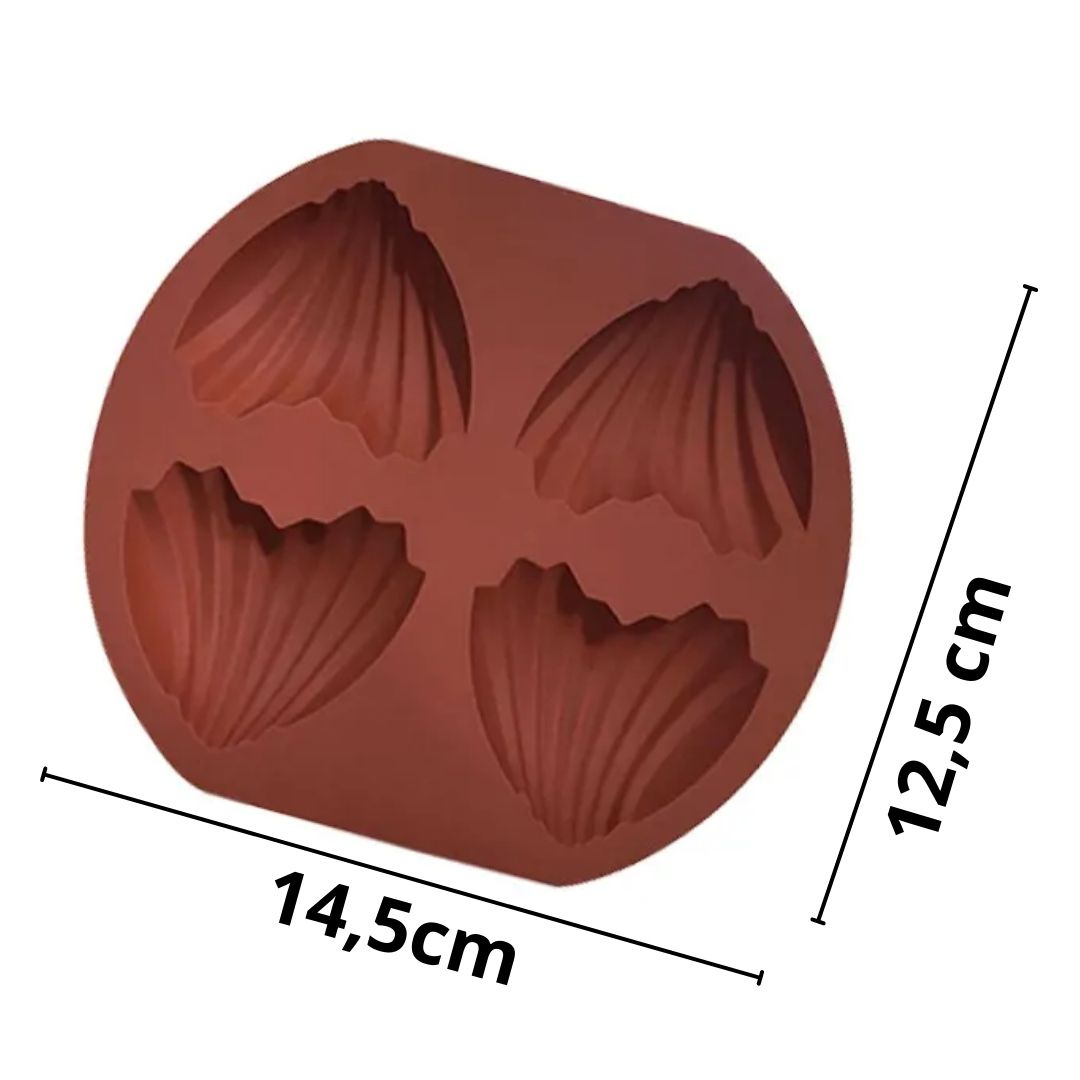 Forma silikonowa do mydła glicerynowego MUSZELKA serce x4 GH-FS094