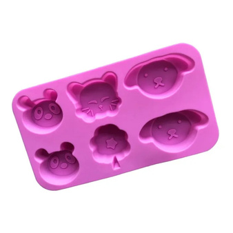 Forma silikonowa do mydła mydełek MISIE PIESKI PANDA 6 szt. GH-FS90