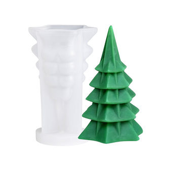 Forma silikonowa do świec i mydełek CHOINKA WARSTWOWA ORIGAMI 1 szt. GH-FS262