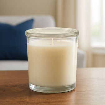 Szklany pojemnik do świec zalewanych 500 ml z pokrywką - 1 szt