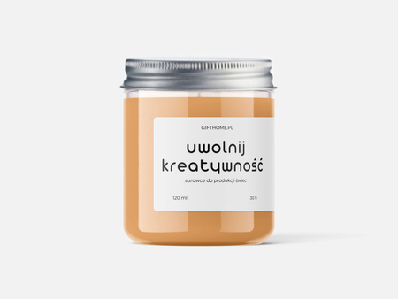 Słoik szklany bezbarwny pojemnik do świec zalewanych 120 ml z aluminiową nakrętką