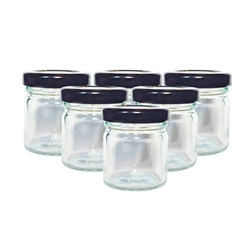 Pojemniki szklane 40 ml na świece dla gości weselnych z nakrętką 6 sztuk