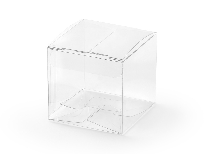 Transparentne pudełko kwadratowe do świec mydła 1 szt. 5x5x5cm