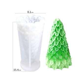 Forma silikonowa do świec DUŻA CHOINKA KLASYCZNA 3D 13,8 cm GH-FS239