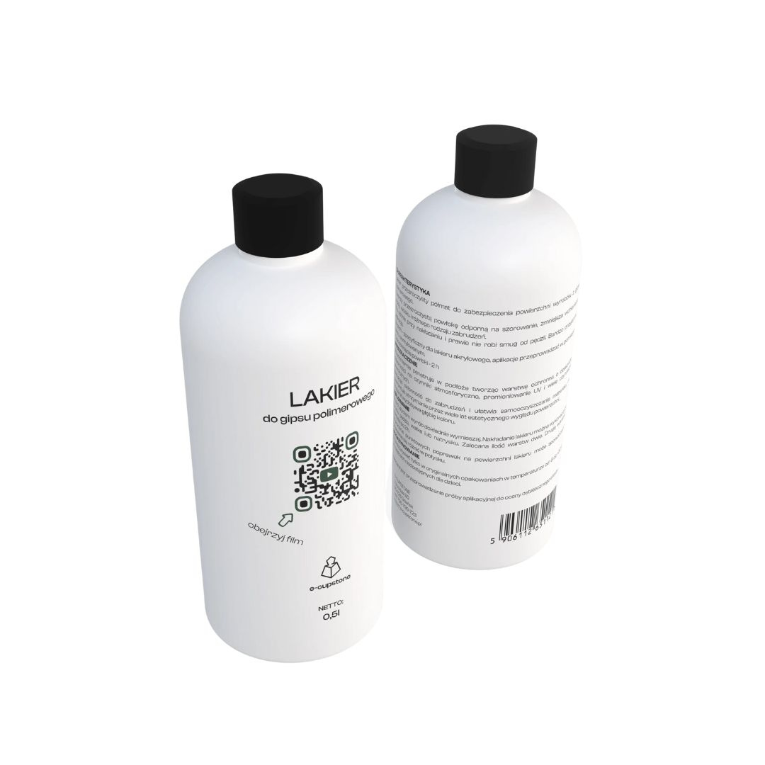 Lakier do gipsu polimerowego z efektem półmatu 500ml