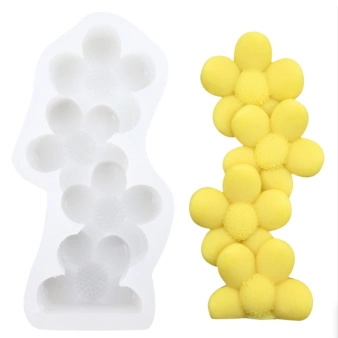 Zestaw 4 silikonowych foremek do świec – dekoracyjne formy wolnostojące 3D