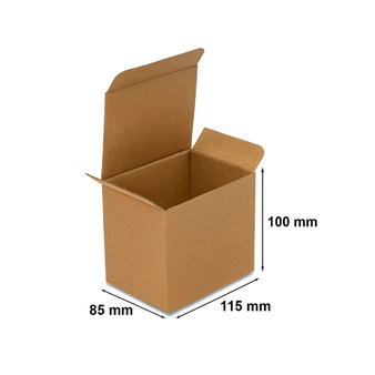 Pudełko kraft 115x85x100mm kartonik do pakowania świec mydełek kul kąpielowych 