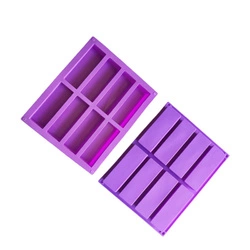 Forma silikonowa PROSTOKĄTY 8 szt. do mydła i świec GH-FS116