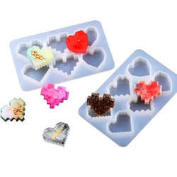 Forma foremka silikonowa do świec i mydełek SERCA serce na walentynki 6 szt. GH-FS179