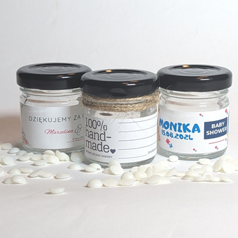 Zestaw do robienia świec na prezent BABY SHOWER wesele podziękowanie 24x40ml