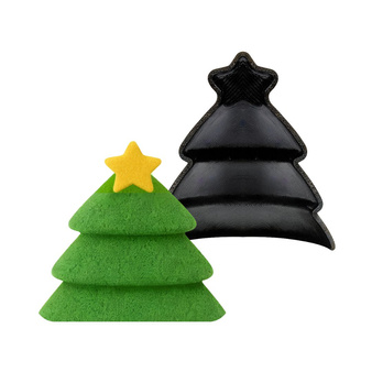 PRASA ręczna TRADYCYJNA ŚWIĄTECZNA CHOINKA forma do robienia kul kąpielowych - kreatywna zabawa na gwiazdkę