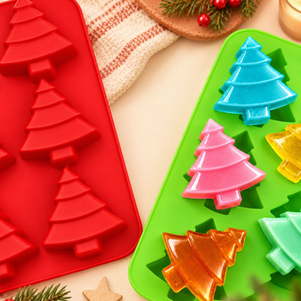 Forma foremka silikonowa do mydła mydełek CHOINKA ŚWIĄTECZNA 6 szt. CHRISTMAS GH-FS125