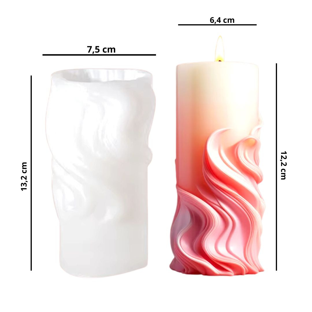 Forma silikonowa do świec i mydełek ABSTRAKCYJNY CYLINDER 1 szt. GH-FS251