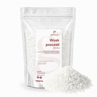 Wosk pszczeli naturalny biały bielony do świec, kosmetyków i masażu 250g