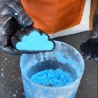 PRASA forma do robienia kul kąpielowych - CHMURKA do kąpieli dla dzieci kreatywny prezent DIY