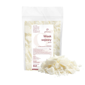 Wosk sojowy do produkcji świec zalewanych POLSKI WOSK naturalny Original ABI 157 – 1 kg 