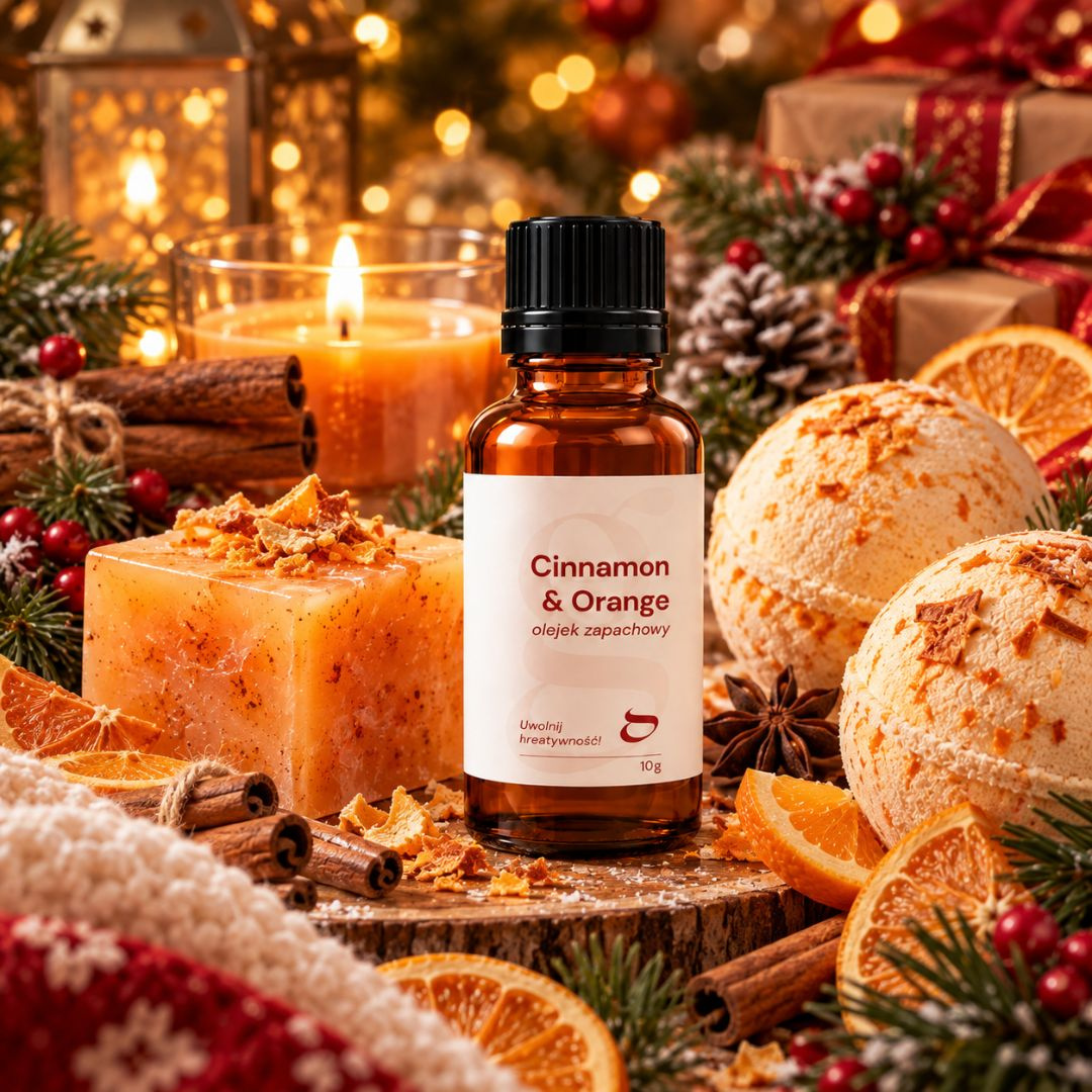 Olejek zapachowy CINNAMON & ORANGE do świec i mydła 
