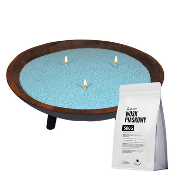 Kolorowy wosk do świec sypanych, wosk piaskowy 500 g NIEBIESKI sand wax