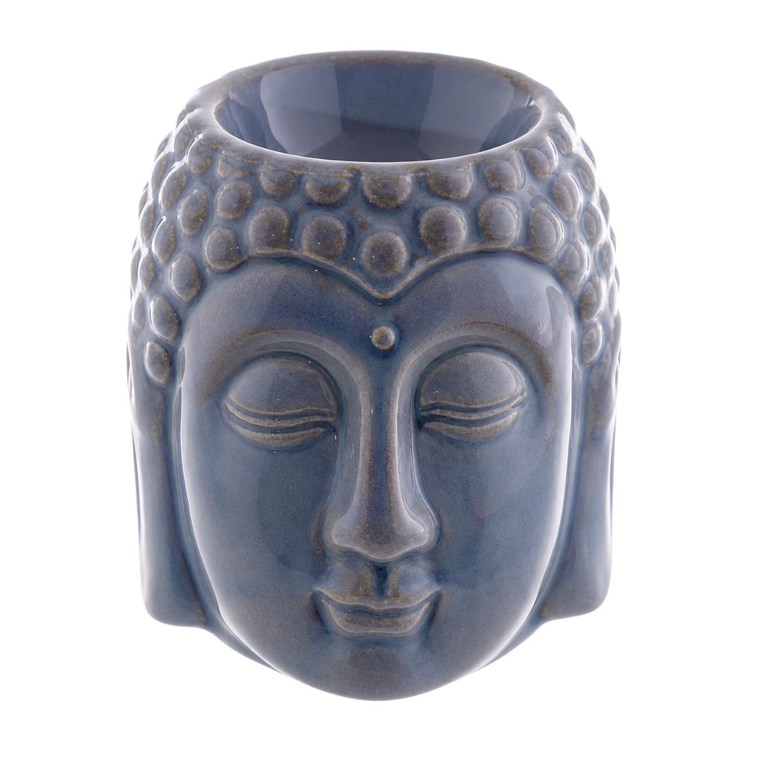 Kominek zapachowy ceramiczny granatowy GŁOWA BUDDY