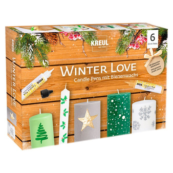 Pisaki farby do świec mydła Kreul zestaw zimowy 6 kolorów Winter Love
