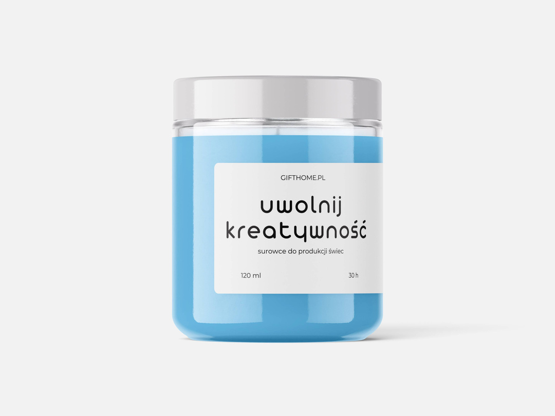 Słoik szklany bezbarwny pojemnik do zalewu świec 120 ml z białą nakrętką