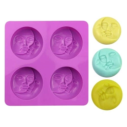 Forma Silikonowa księżyce 4 szt. mydło kule kąpielowe GH-FS03