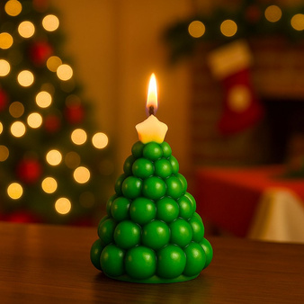 Forma silikonowa do świec i mydełek CHOINKA BĄBELEK warstwowa bąbelkowa1 szt. GH-FS248