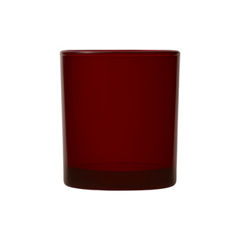 Pojemnik szklany do świec zalewanych czerwony 200 ml - 1 szt