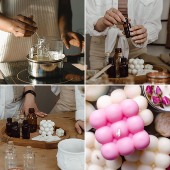 Zestaw świąteczny do robienia świec na prezent DIY