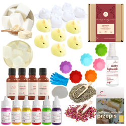 Zestaw do robienia mydła WIOSENNY kreatywny prezent zając zajączek XXL