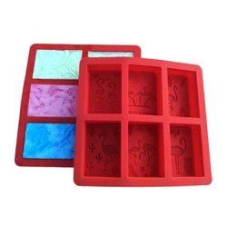 Forma foremka silikonowa do mydła mydełek FLAMING 6 szt. GH-FS153