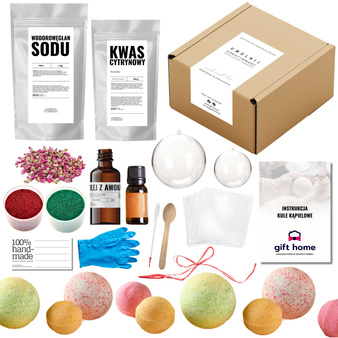 Zestaw kreatywny do robienia kul do kąpieli dla początkujących na prezent
