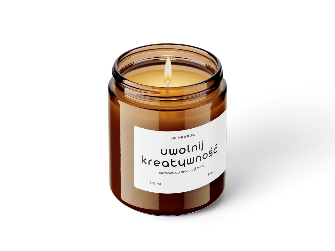 Słoik szklany brązowy pojemnik do świec zalewanych 120 ml z aluminiową nakrętką