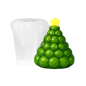 Forma silikonowa do świec CHOINKA BĄBELKOWA 3D XXL 11,9 cm GH-FS248