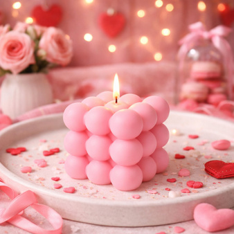 Mega zestaw do robienia świec Walentynki na prezent DIY wosk sojowy XXL