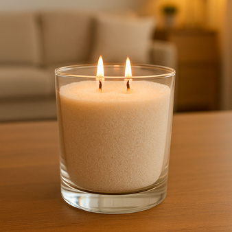 Szklany pojemnik do świec zalewanych 500 ml z pokrywką - 1 szt