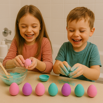 Prasa do kul kąpielowych forma JAJKO do robienia musujących kul z niespodzianką dla dzieci