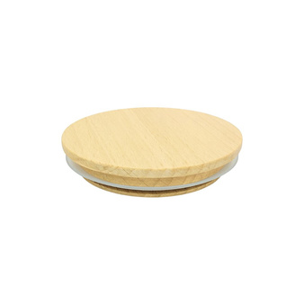 Drewniana pokrywka do świec z uszczelką do pojemników na świece 180 ml 71/60x15mm - 1 sztuka