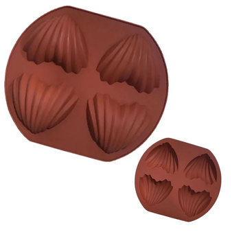 Forma silikonowa do mydła glicerynowego MUSZELKA serce x4 GH-FS094