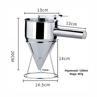Lejek z uchwytem ze stali nierdzewnej do wosku sojowego bazy mydlanej projektów DIY 1200ml