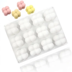 Forma foremka silikonowa do świec wosku mydełek KOSTKA bąbelkowa mała bubble 12 szt. GH-FS144