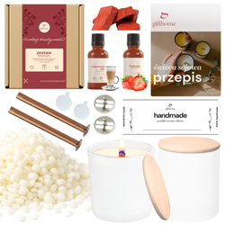 Mega zestaw do robienia świec wyrobu świeczek sojowych prezent 2x300ml DIY ZAPAKOWANY NA PREZENT