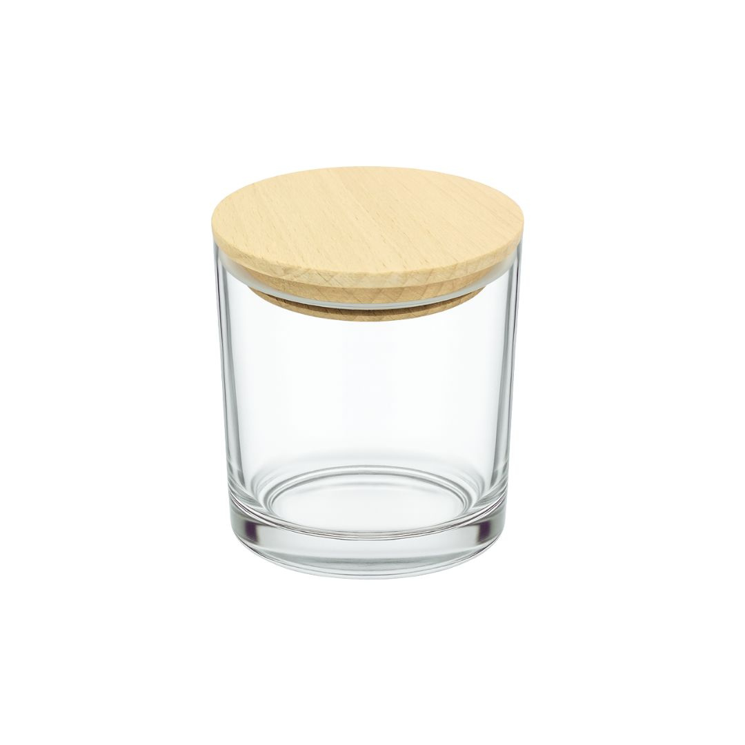 Drewniana pokrywka do świec z uszczelką do pojemników na świece 180 ml 71/60x15mm - 1 sztuka