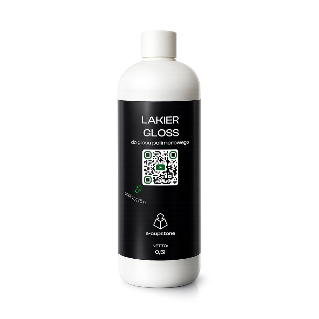 Lakier do gipsu polimerowego z efektem wysokiego połysku GLOSS 500ml błyszczący