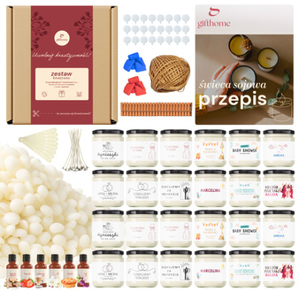 Zestaw do robienia świec na prezent BABY SHOWER wesele podziękowanie 24x40ml