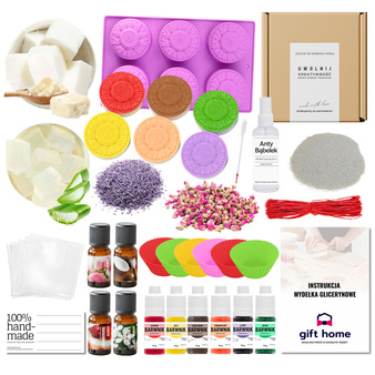 Zestaw do robienia mydła KREATYWNY prezent na zimę dla dziecka XXL