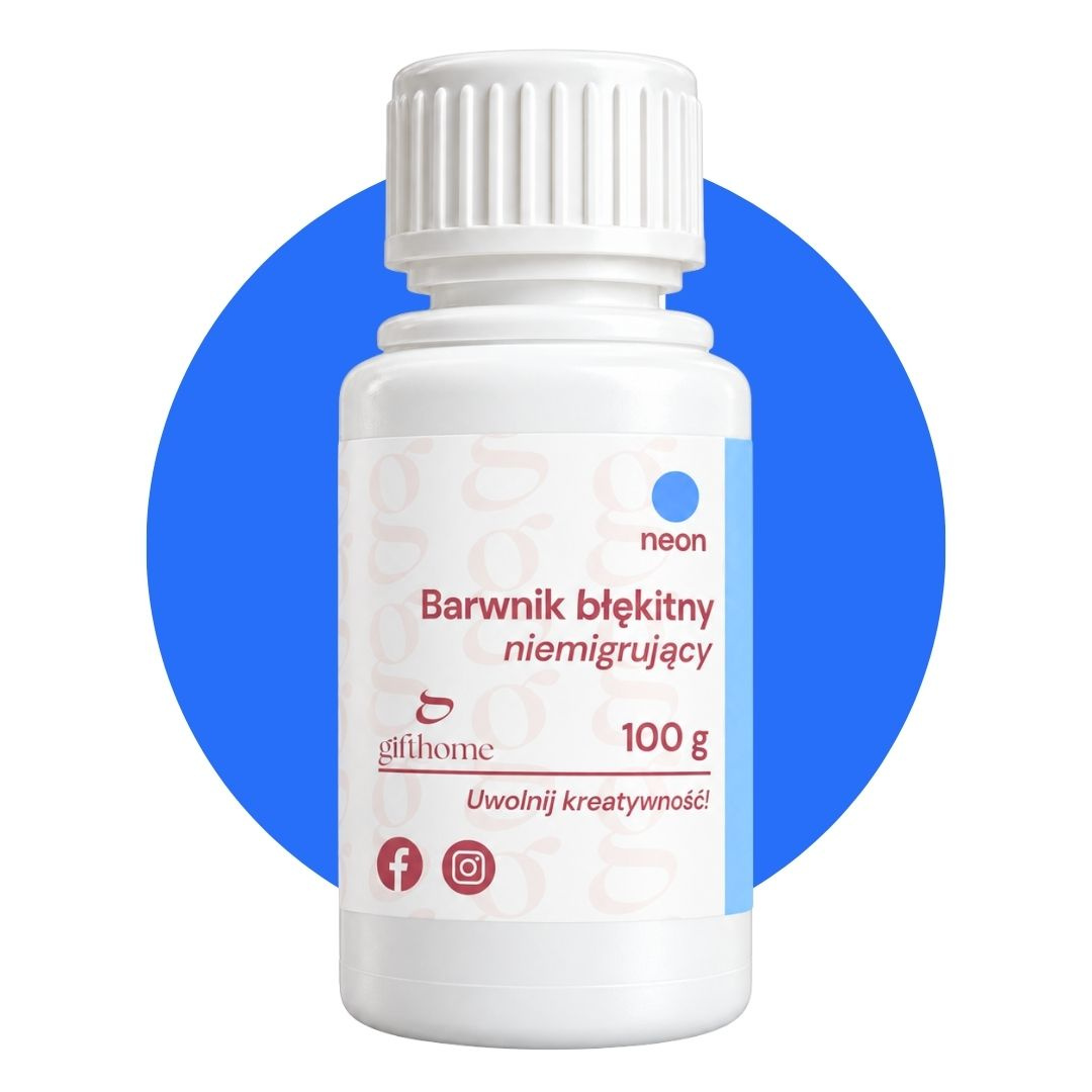 Barwnik do mydła niemigrujący NEONOWY błękitny 100g