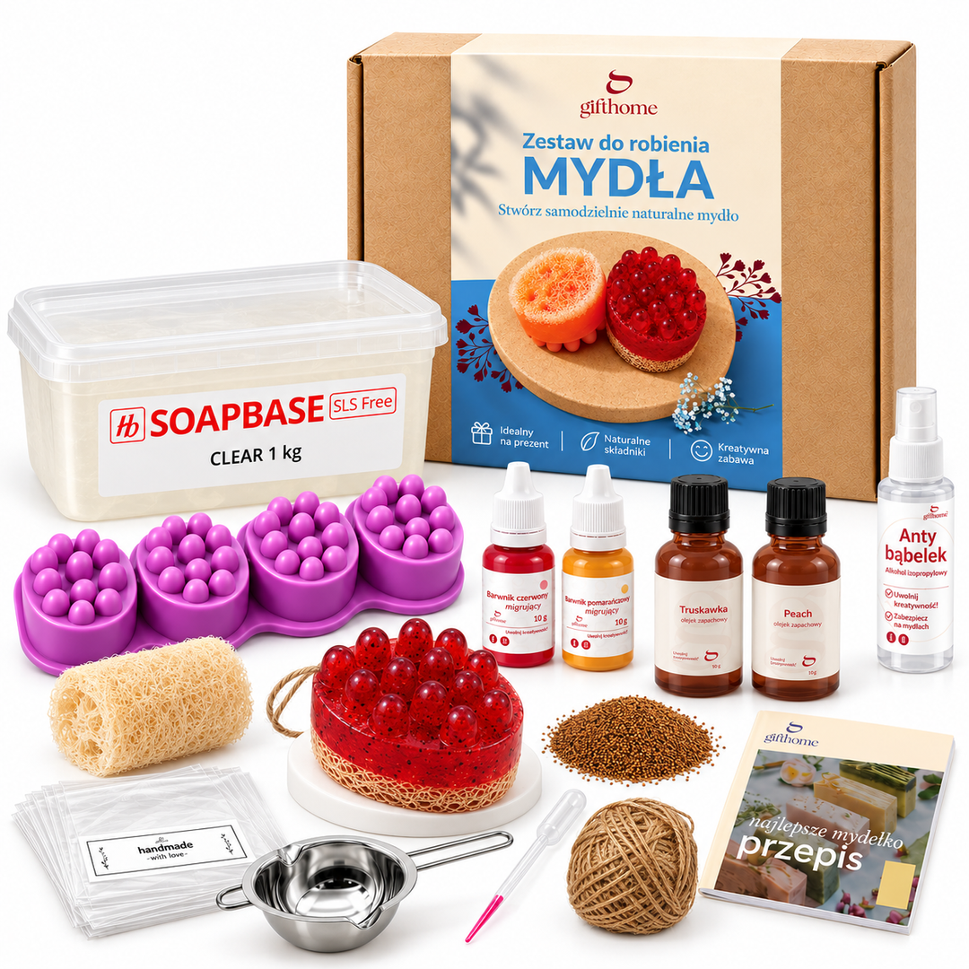 Zestaw do robienia mydła mydełek OWOCOWE SPA DIY  