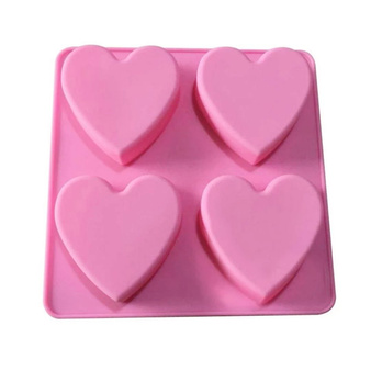 Forma Silikonowa Serca serce do mydła wosku 4 szt. GH-FS04